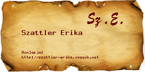 Szattler Erika névjegykártya